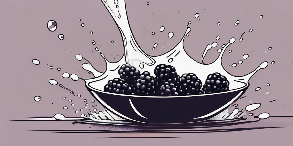 A bowl filled with blackberries and salt