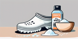 A pair of white crocs