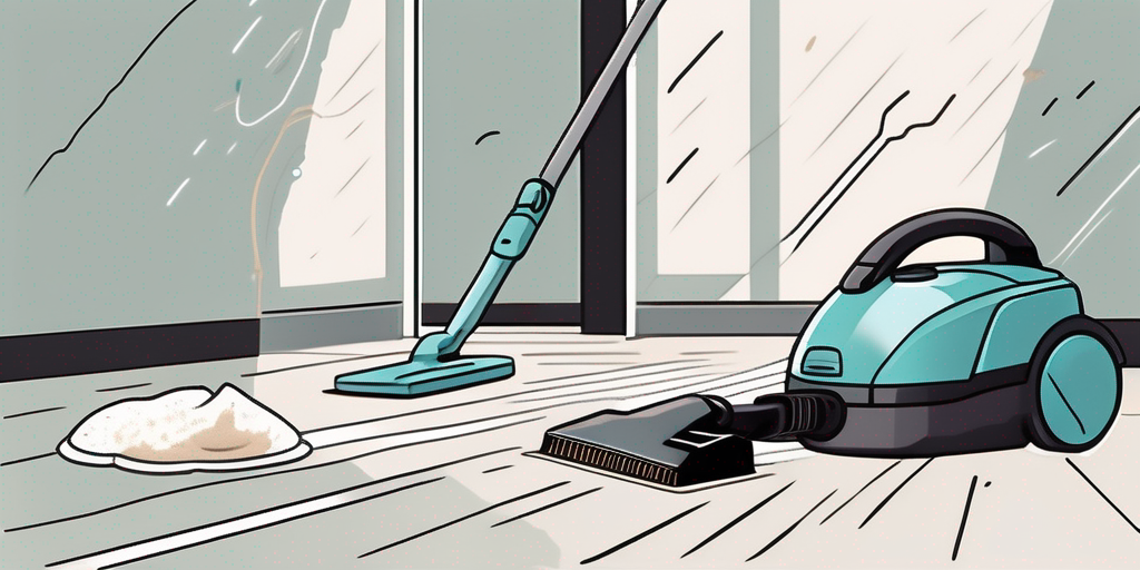 A variety of cleaning tools such as a vacuum cleaner